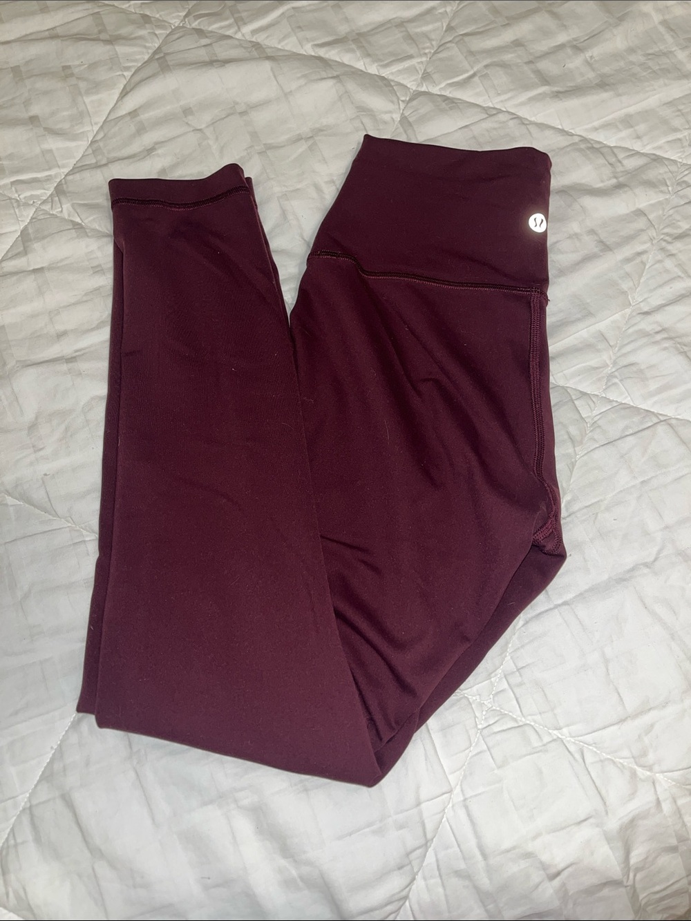 Lululemon wunder train 25” maroon leggings size 6